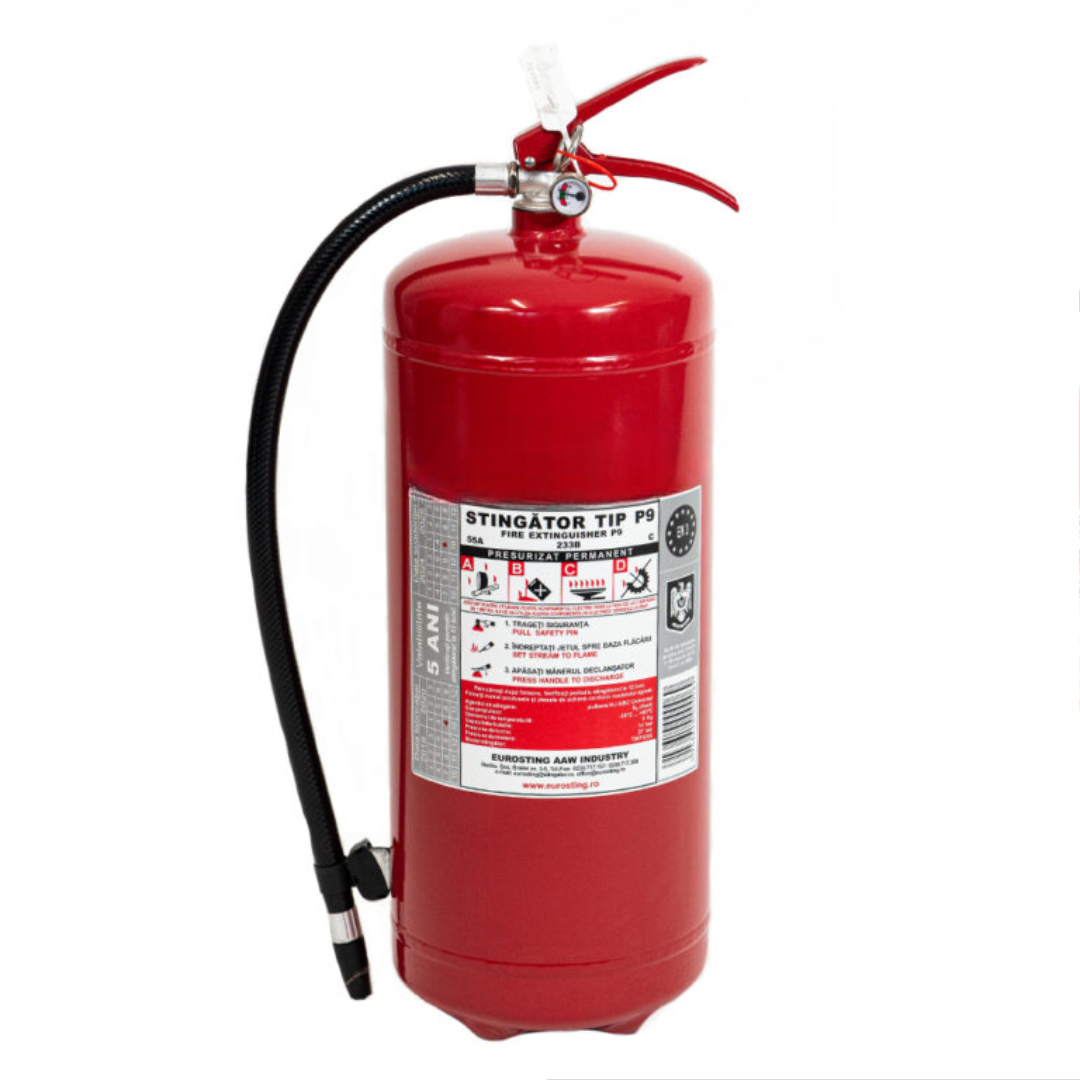 Stingator portativ presurizat permanent cu pulbere ABC P9